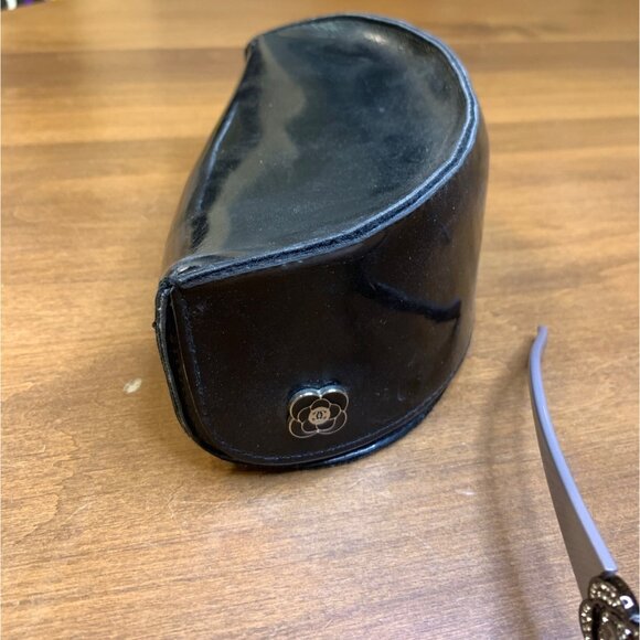 Chanel Bronze Tone/Brown Gradient 4164-B Camelia Shield Sunglasses w/ Case - Picture 10 of 17